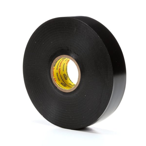 3M Black 33+ Scotch Super 33+ Tape, Black 19mm x 20m