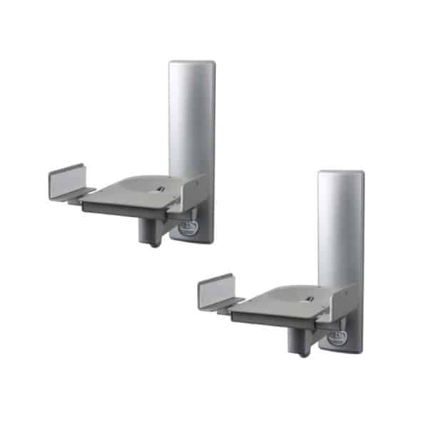 B-Tech BT77 Ultragrip Pro Side-Clamping Loudspeaker Wall Mount - Silver (pair)