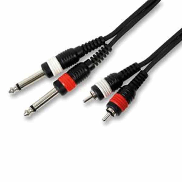 Pulse PLS00251 Lead, Audio 2x Jack to 2x Phono 1.5M