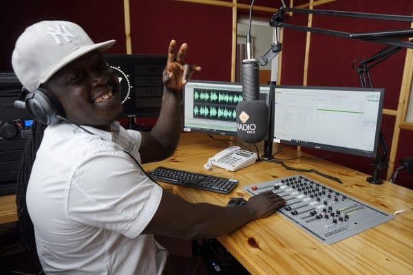 Q Radio Presenter DJ Ratty live on the air in the Q Radio Studios