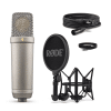 Røde NT1 5th generation studio condenser microphone in silver with both XLR and USB-C - Image 3