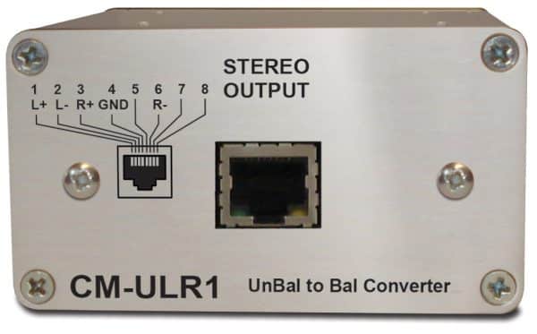 Sonifex CM-ULR1 Unbalanced to Balanced Converter, Passive, Phono to RJ45